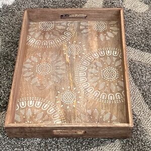 NEW. Food Network Wood Serve Tray/Serving Tray.